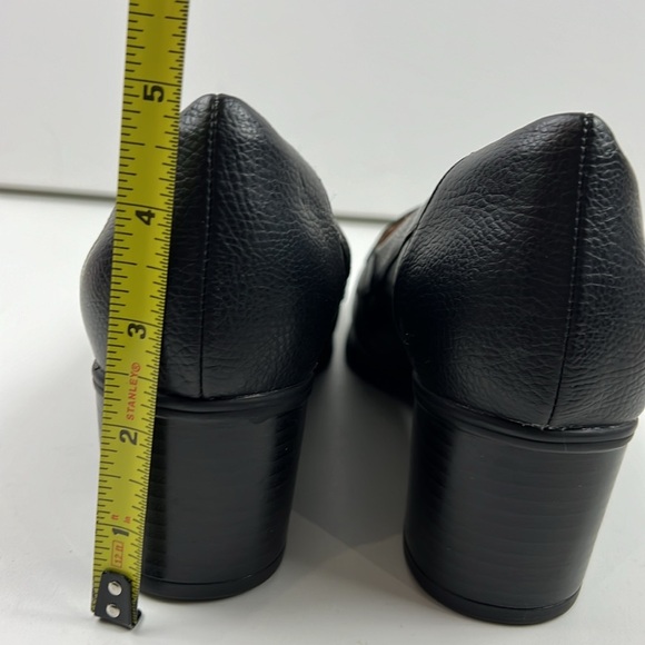 Naturalizer Women's Hilly Black Leather Chunky Heel Loafer Shoe size 8 - Picture 8 of 11